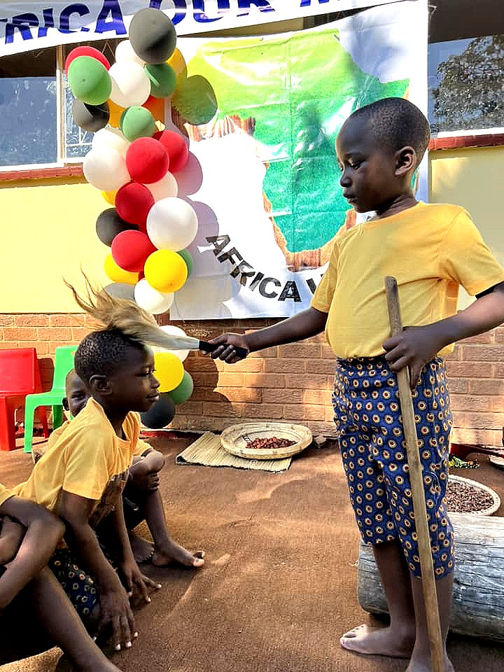 A learner taking part in Africa Day