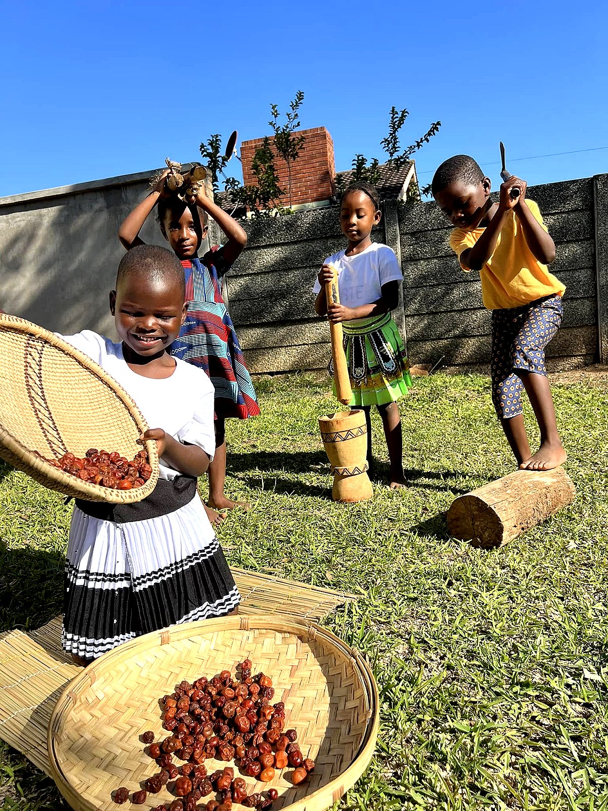 Learners taking part in an Africa Day celebration