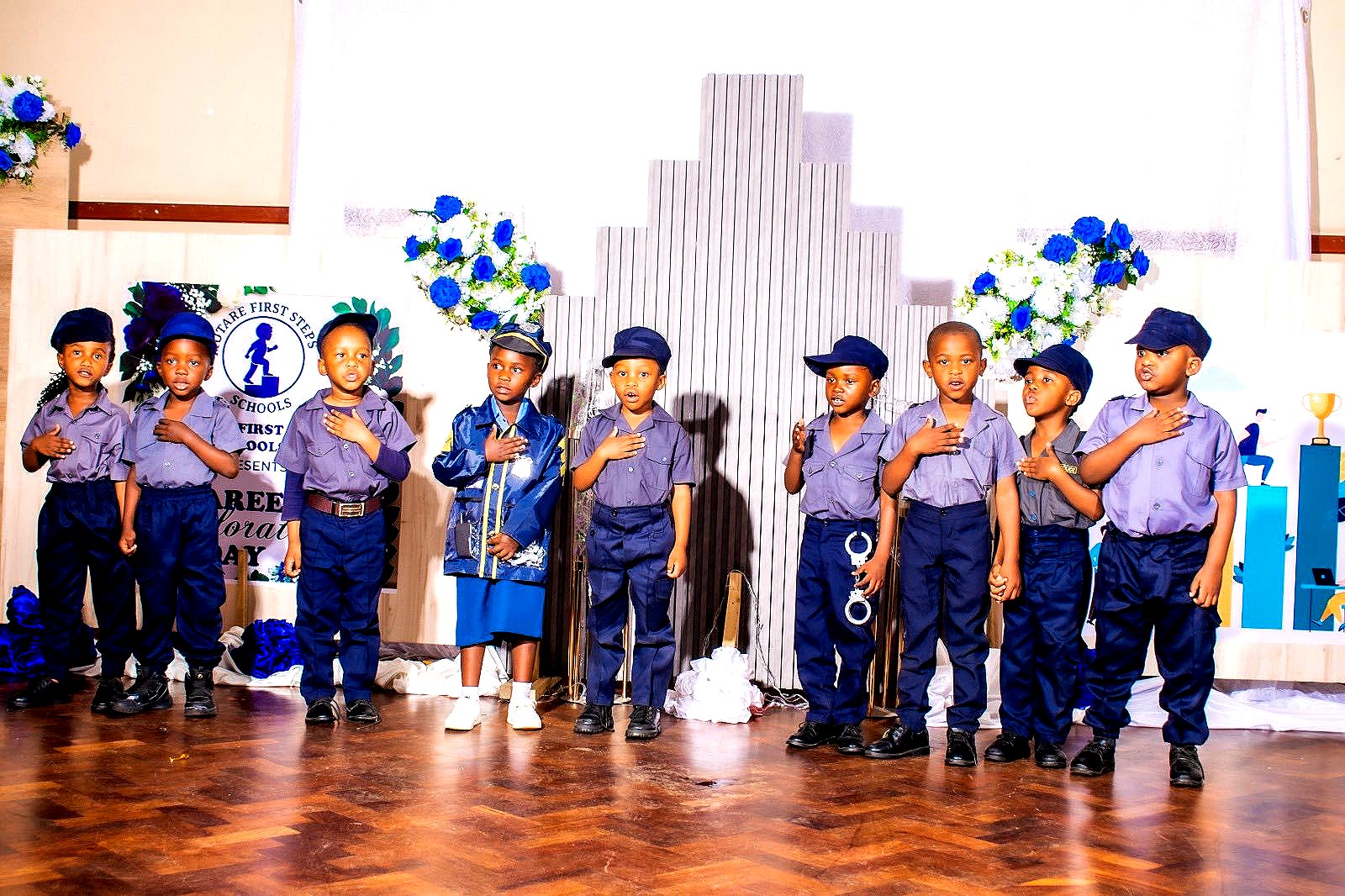 Learners together at a school celebration